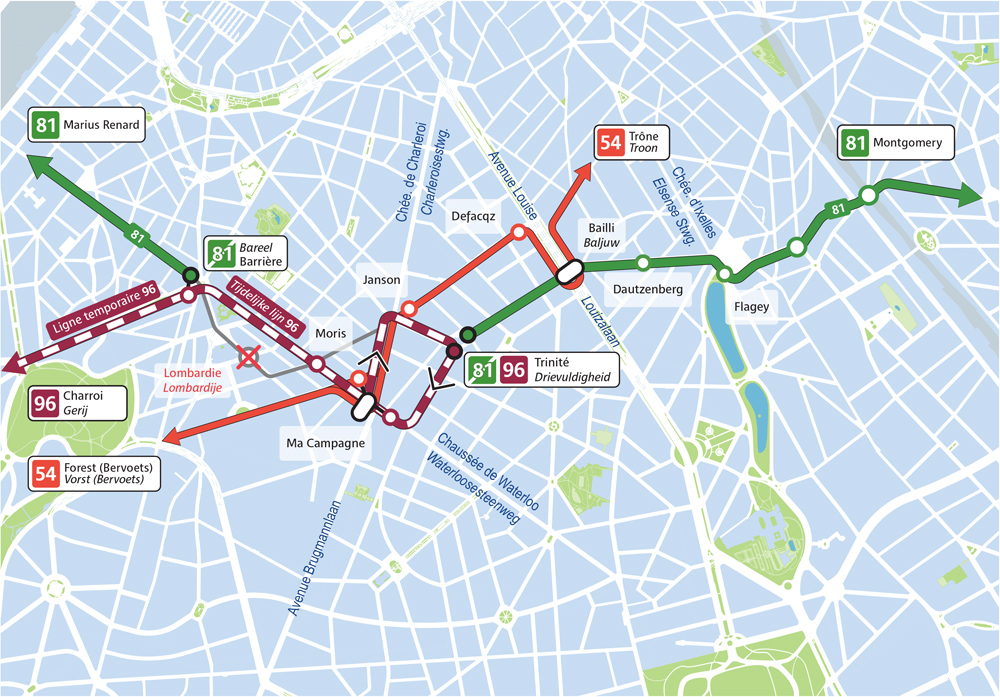 Map of the interruption (as of 22 December)