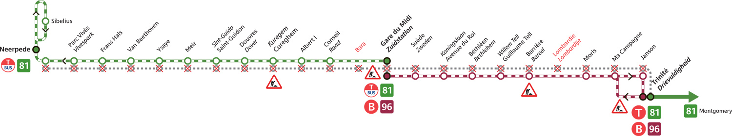 schema van lijn 81