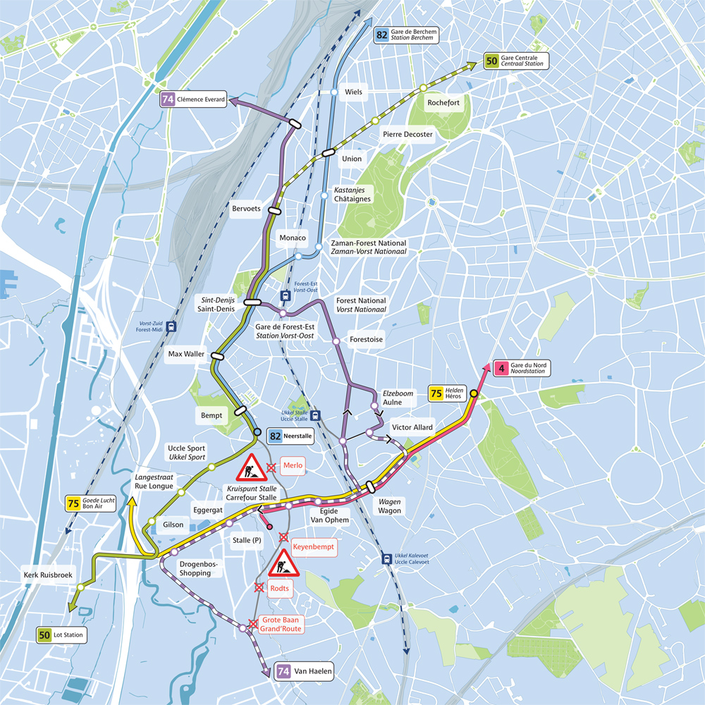 Plan de l'interruption (dès le 27 avril)